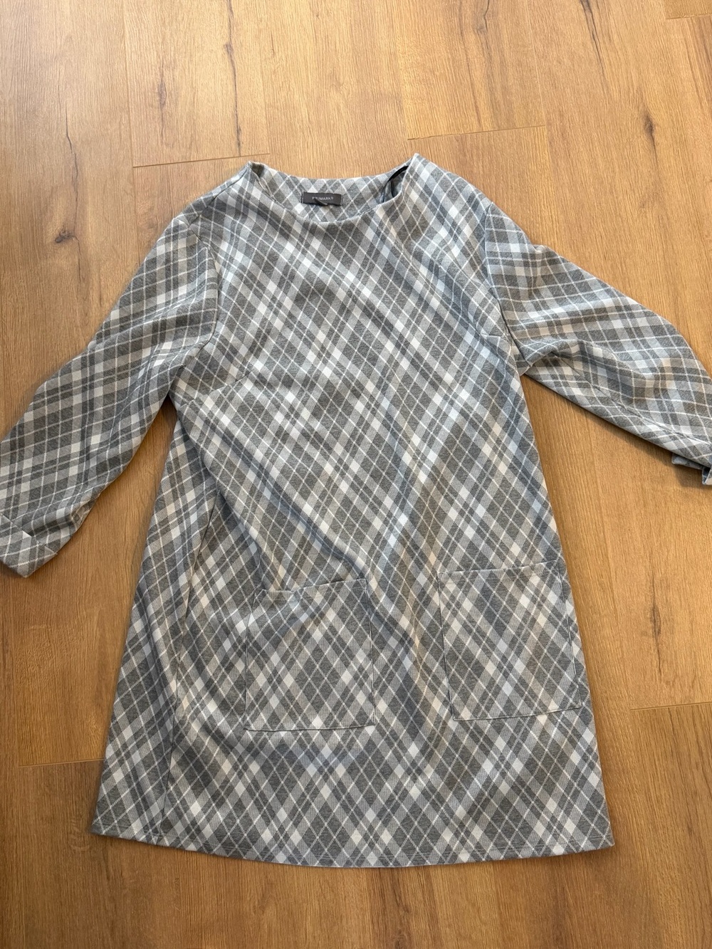 Primark Gray Plaid Mini Shift Dress
